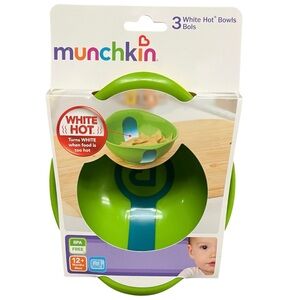 NWT Munchkin White Hot Toddler Bowls 3 Pack